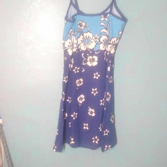 NWT! Body Con 90s Hawaiian Hibiscus Dress Cover up Mini East Coast Surf Wear - Picture 7 of 10